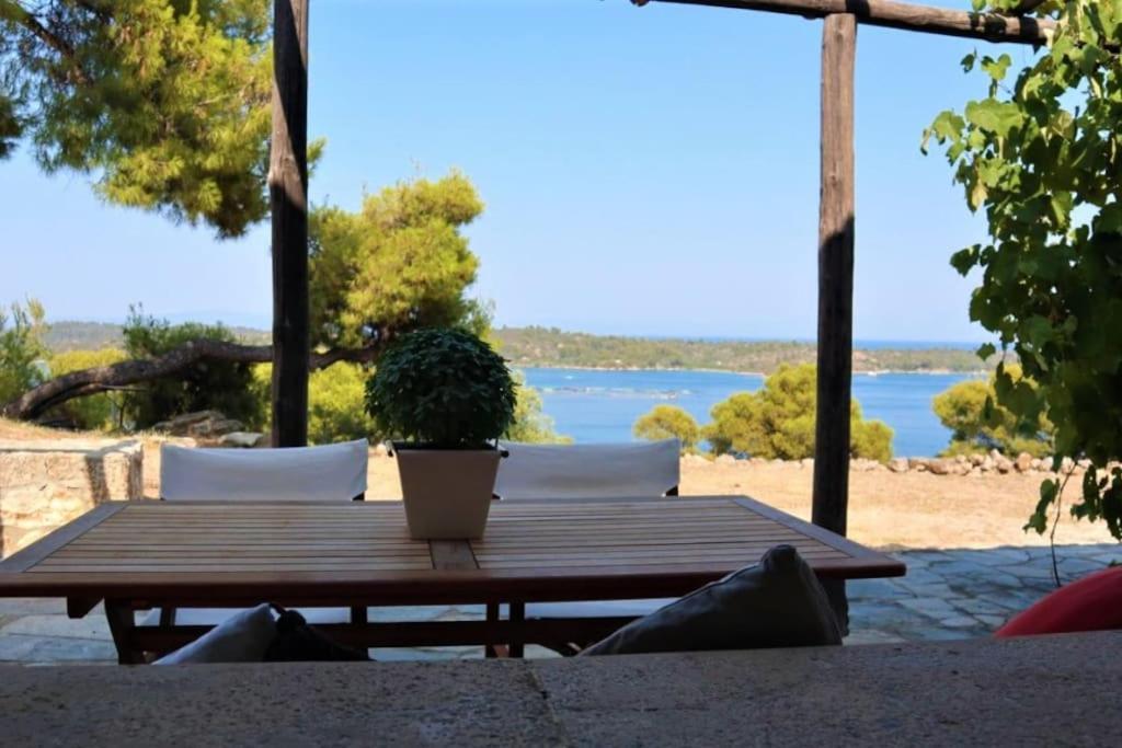 Villa Wood & Stone Dream View House B à Diaporos Extérieur photo
