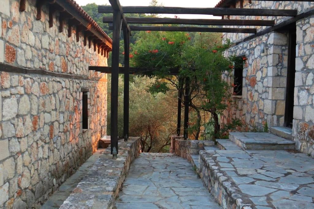 Villa Wood & Stone Dream View House B à Diaporos Extérieur photo