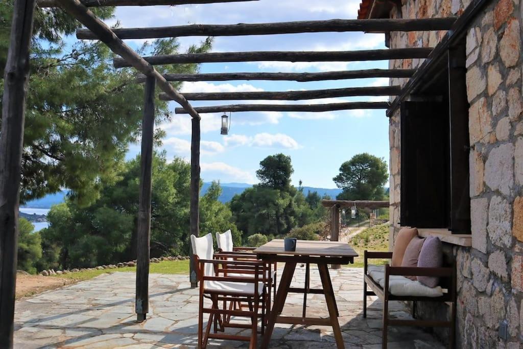 Villa Wood & Stone Dream View House B à Diaporos Extérieur photo